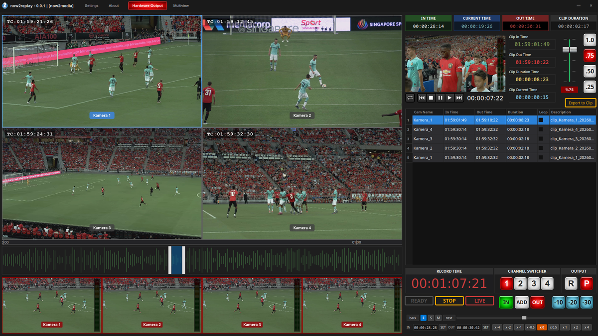now2replay — multi-camera sports replay operator interface